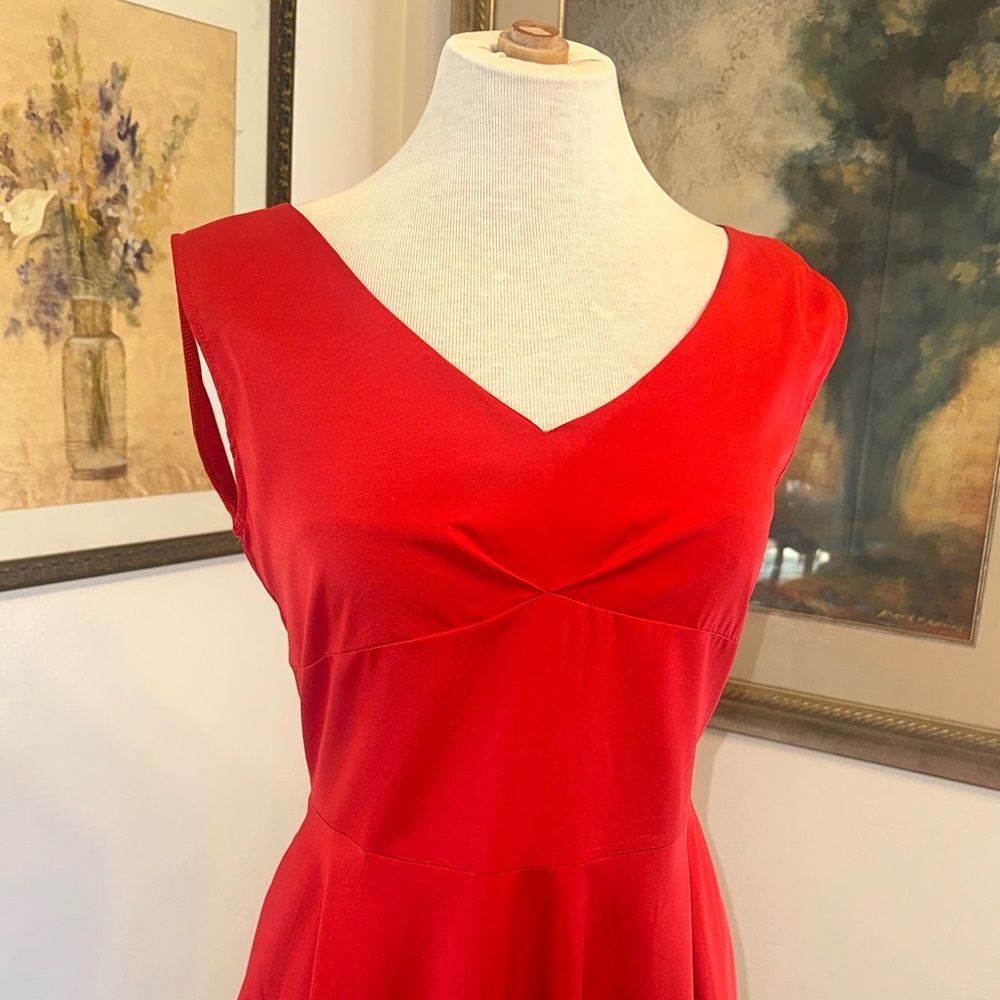 NWT Sucrefas Vibrant Red Sleeveless Dress Size Large - Picture 6 of 12
